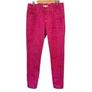 CAbi Pink Marbled Cropped Skinny Jeans Size 6